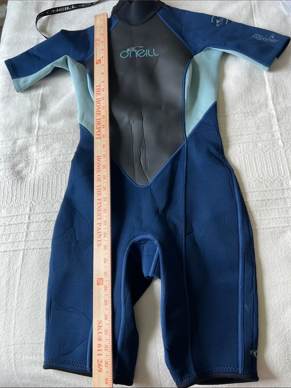 O'Neill women’s Short Sleeve wetsuit- Navy & Light Blue - Picture 14 of 15